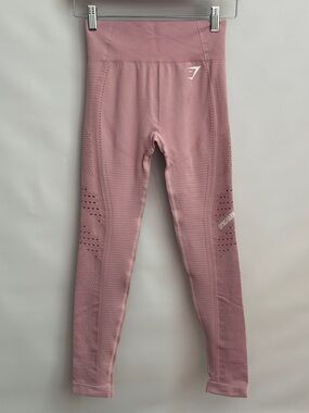 Gymshark Flawless Knit Leggings (S) in Mauve Pink